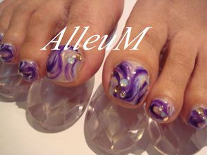 お手元アクリルスカルプチュア&お足元ジェルネイル~大人プッチ風☆ お手元アクリルスカルプチュア&お足元ジェルネイル~大人プッチ風☆