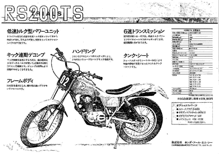 『RSC RS200TS』カタログ