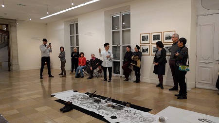 東京展パリアーティストとのコラボ事業の成果展示