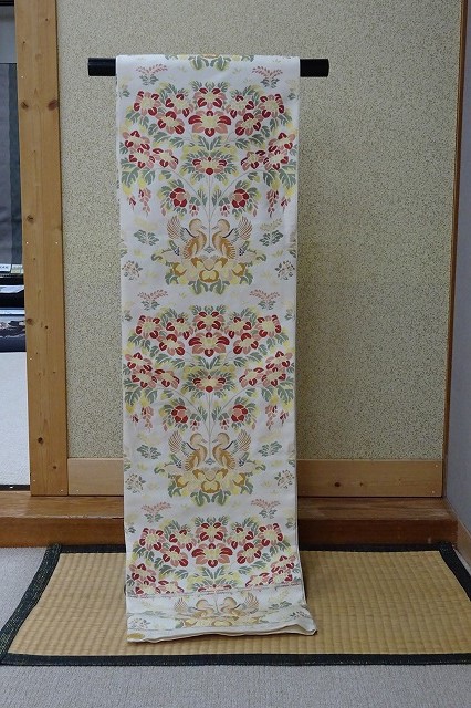 天平花鳥文の本袋帯