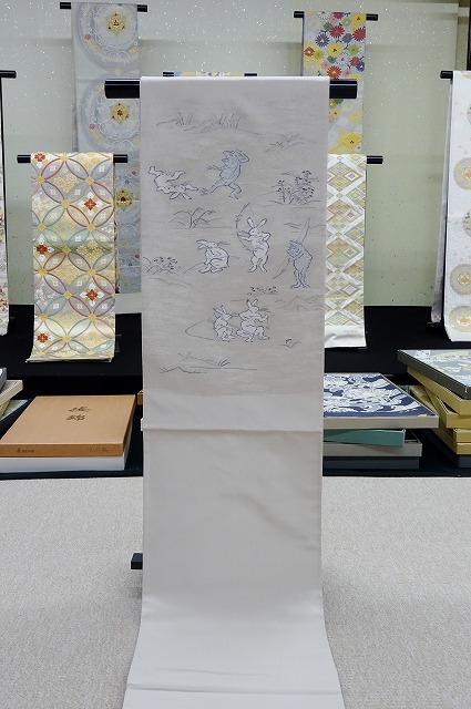 鳥獣戯画の袋帯