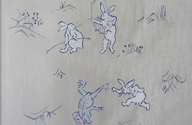 鳥獣戯画の袋帯