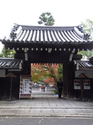 盧山寺の山門から