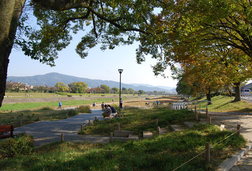 賀茂川・秋の景色