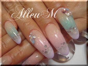 アクリルスカルプチュア～３色グラデーション☆