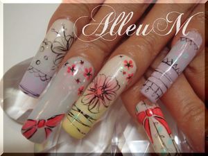 ハンドアクリルスカルプチュア&フットソフトジェル～ふんわりアートネイル☆