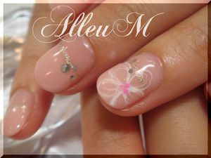 ソフトジェル～ふんわりお花ネイル☆