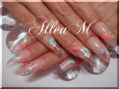 アクリルスカルプチュア～クリアホロネイル☆