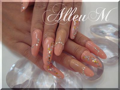 ハンドアクリルスカルプチュア&フットソフトジェル～ヌーディーカラー　ネイル☆