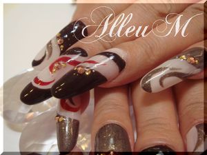 アクリルスカルプチュア～オシャレ配色ネイル☆