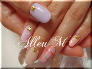 ソフトジェル～オシャレカラー配色ネイル☆