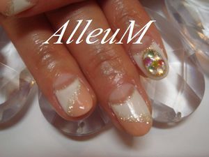 ソフトジェル～ダブルフレンチ・キラキラライン☆