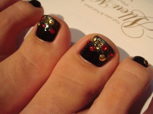 ブラックペディキュアnail♪