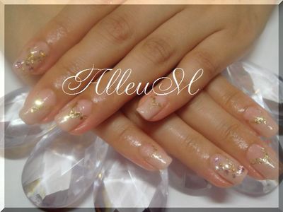 バイオジェル～ベージュ逆フレンチ☆