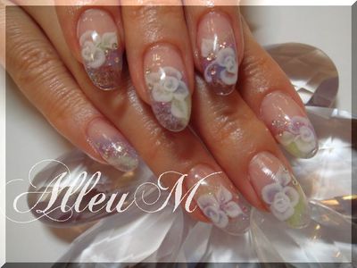 アクリルスカルプチュア～お花埋め込みデザスカ～
