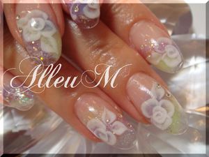 アクリルスカルプチュア～お花埋め込みデザスカ～