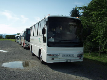 並んだ観光バス