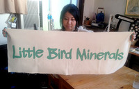 Little Bird Mineralsさん出店用垂幕作成。
