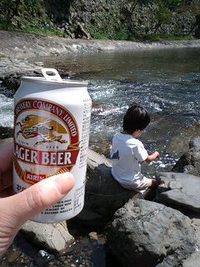 八瀬でビール！ 2009/04/11 12:50:38