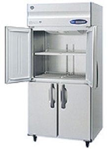 石川県への業務用タテ型４ドア冷蔵庫