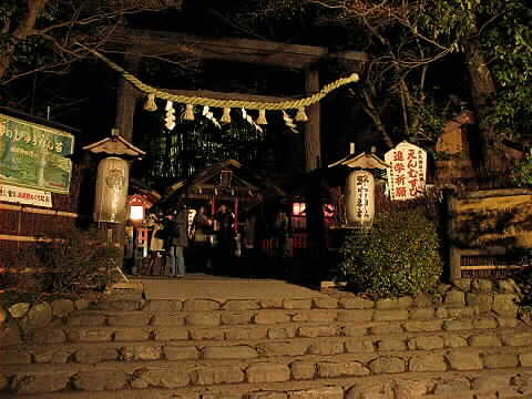 夜の野宮神社　（嵐山・花灯路）