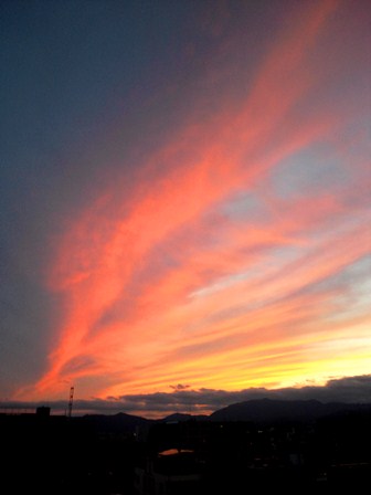 昨日の夕焼け