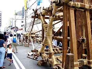 祇園祭2006　菊水鉾　鉾建て　7月11日